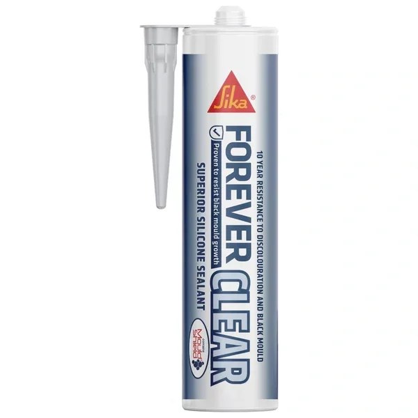 Everbuild Forever White Bath & Sanitary Silicone Clear 295ml