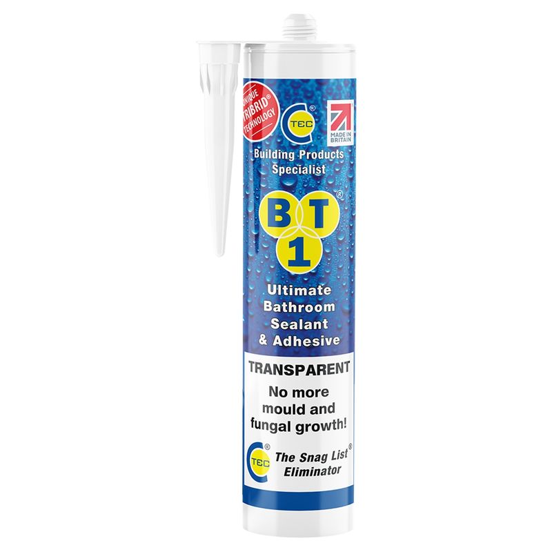 C-Tec BT1 Bathroom Sealant & Adhesive Transparent 290ml